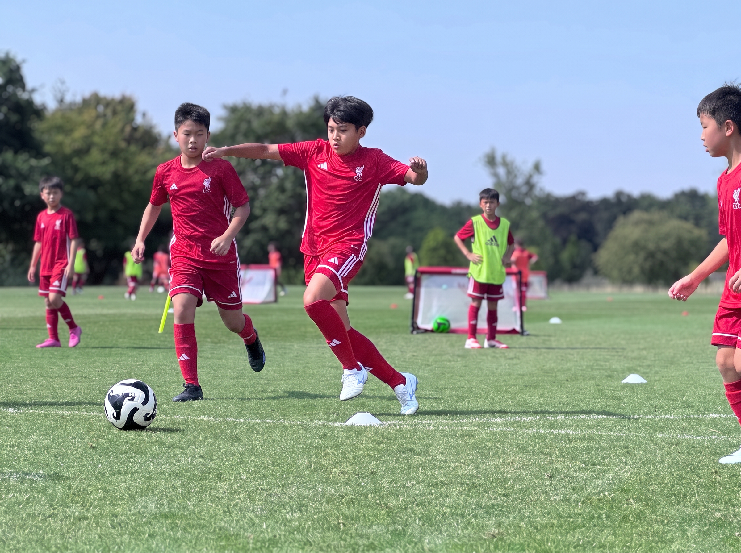 LFC IA Hong Kong player training on the pitch