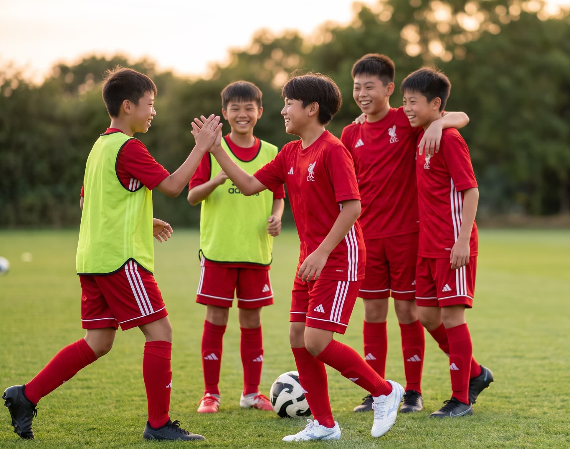 LFC IA Hong Kong players celebrating together